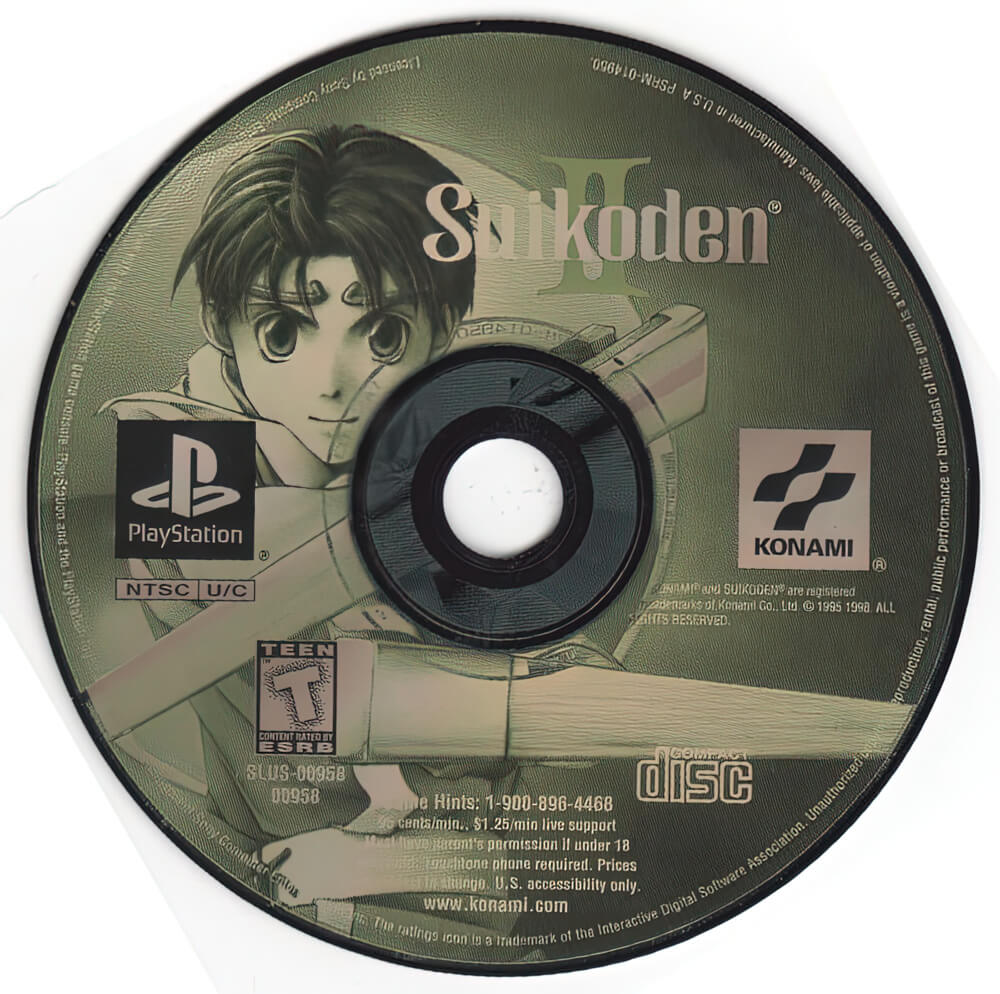 Лицензионный диск Suikoden II для PlayStation